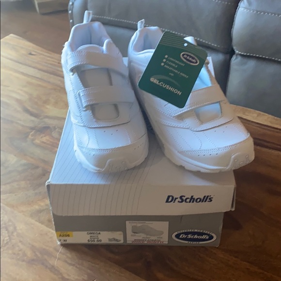 dr scholl's white velcro sneakers